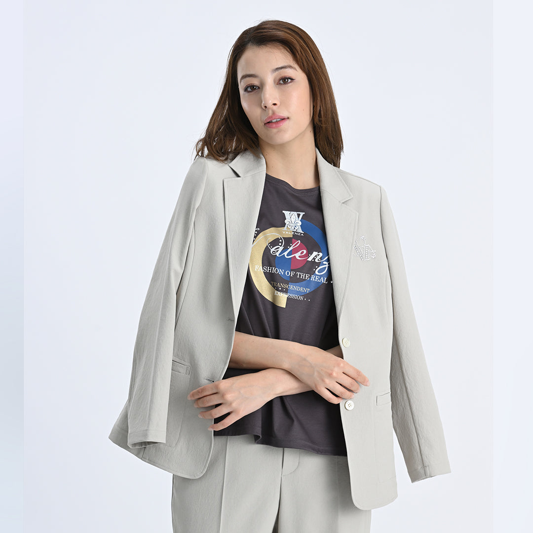 【セットアップ◎】ドライタッチ　テーラードジャケット　VALENZA　5157532