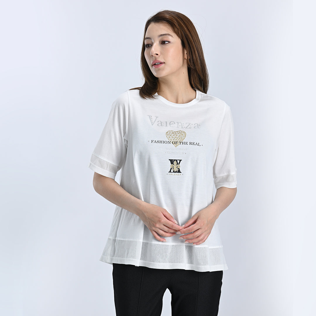 【大人気モチーフ】FORハートモチーフ　カットソー　VALENZA　5152527