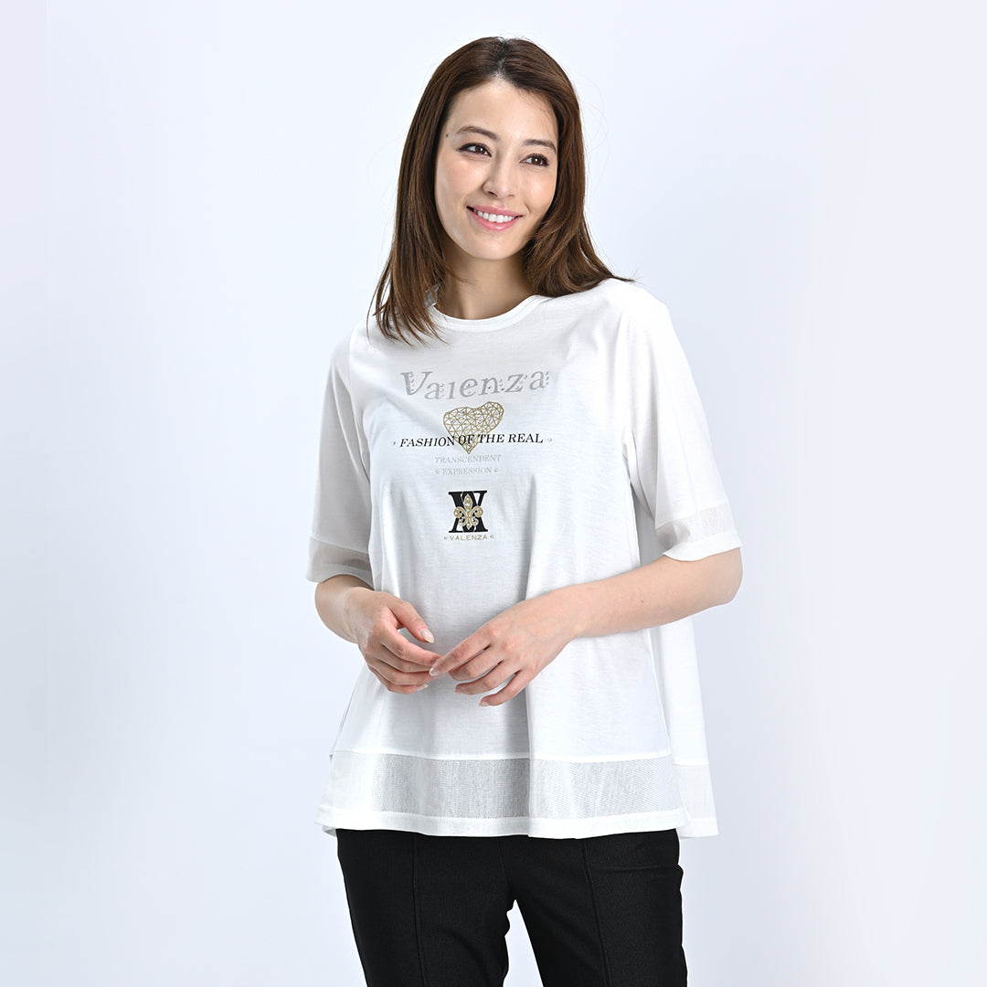 【Lサイズ】【大人気モチーフ】FORハートモチーフ　カットソー　VALENZA　5552527