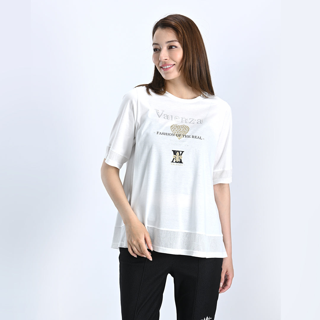 【大人気モチーフ】FORハートモチーフ　カットソー　VALENZA　5152527