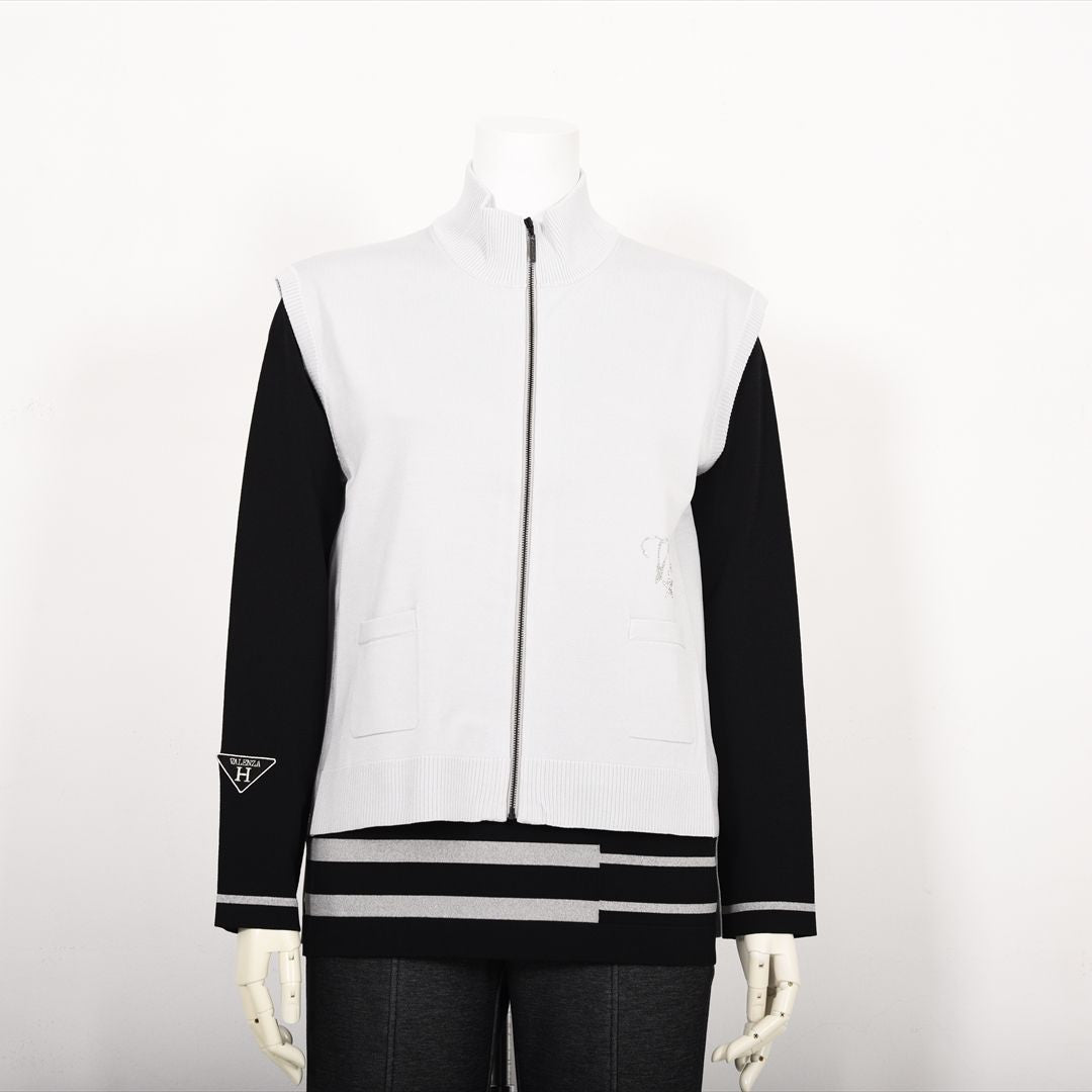 【Lサイズ】フルジップ　ニットベスト　VALENZA　5553600