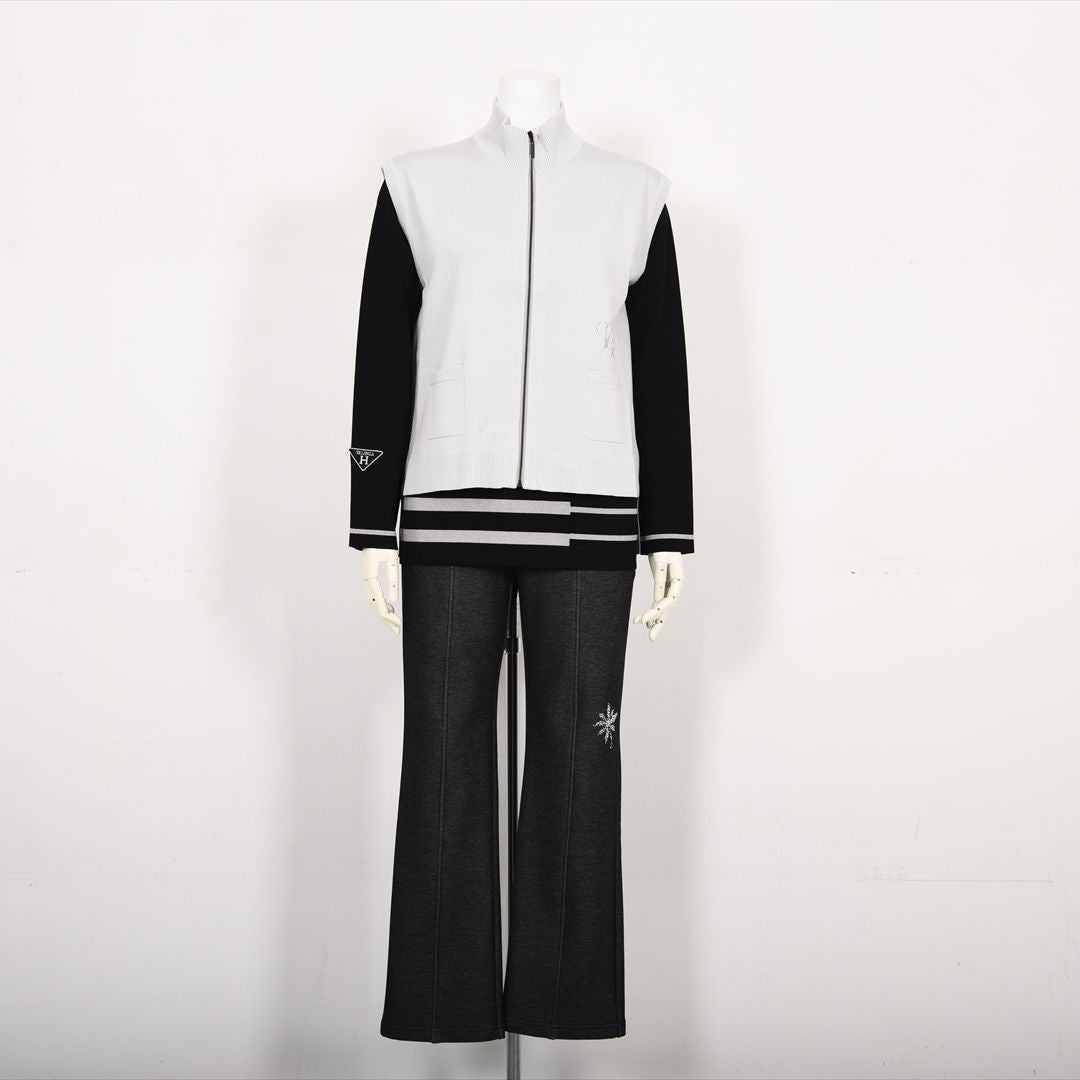 【Lサイズ】フルジップ　ニットベスト　VALENZA　5553600