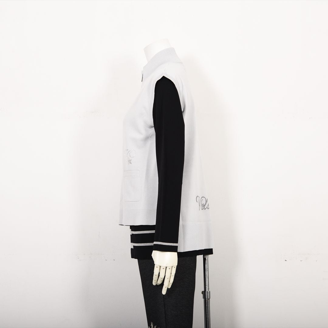 【Lサイズ】フルジップ　ニットベスト　VALENZA　5553600