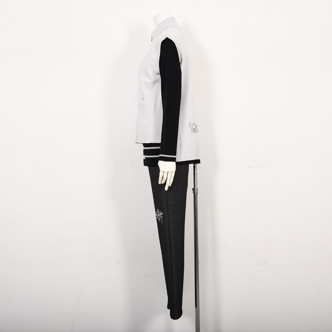 【Lサイズ】フルジップ　ニットベスト　VALENZA　5553600