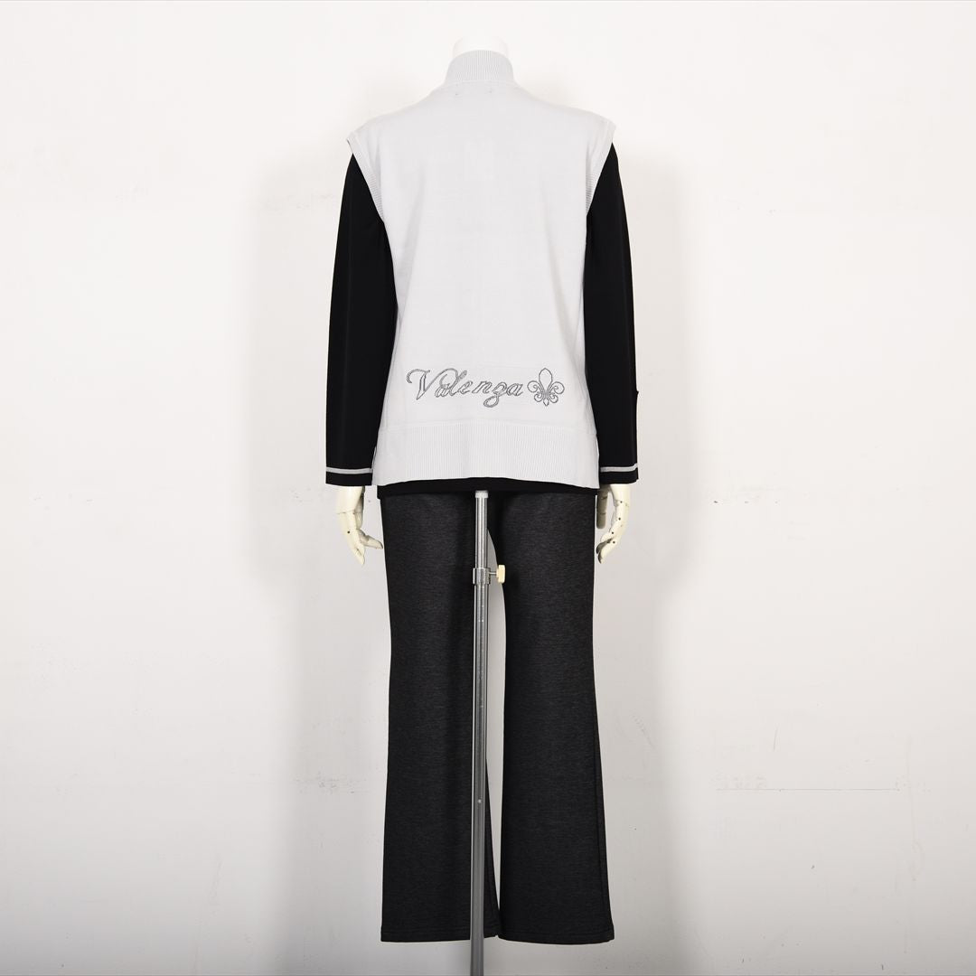 【Lサイズ】フルジップ　ニットベスト　VALENZA　5553600