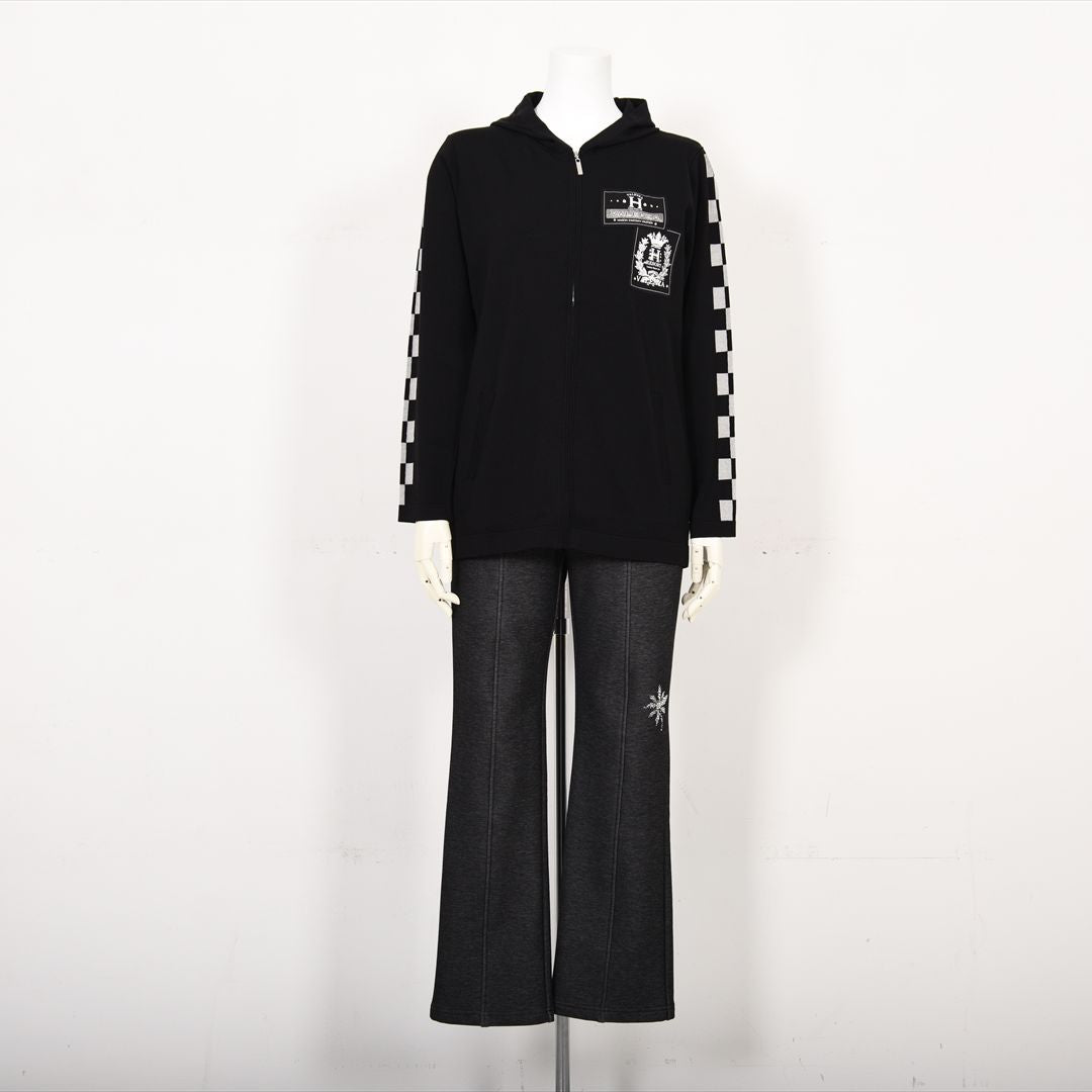 ブロックチェック フルジップパーカー　VALENZA home　5353300