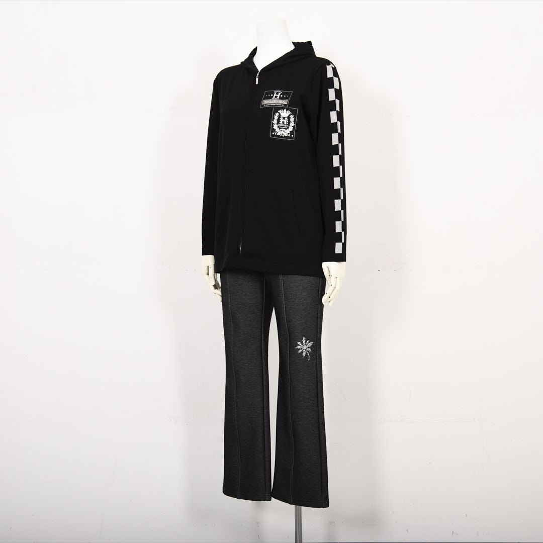 ブロックチェック フルジップパーカー　VALENZA home　5353300