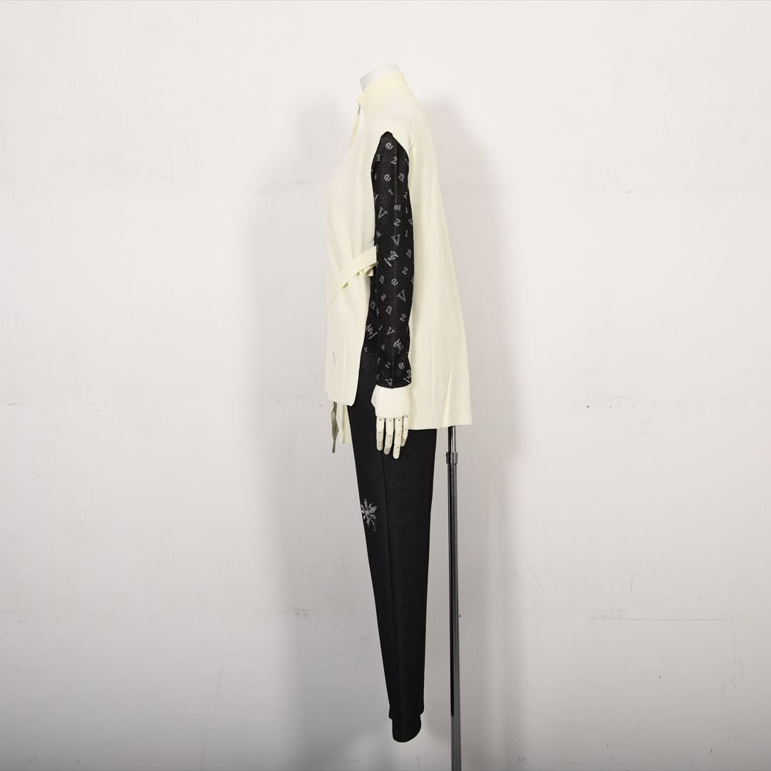 【Lサイズ】ハーフジップ　ニットベスト　VALENZA　5553601