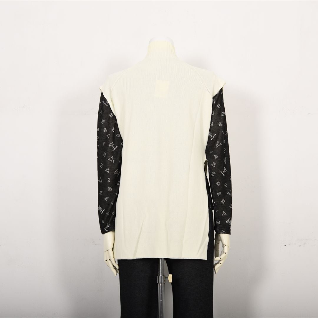 【Lサイズ】ハーフジップ　ニットベスト　VALENZA　5553601