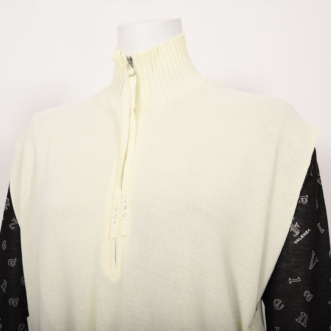 【Lサイズ】ハーフジップ　ニットベスト　VALENZA　5553601