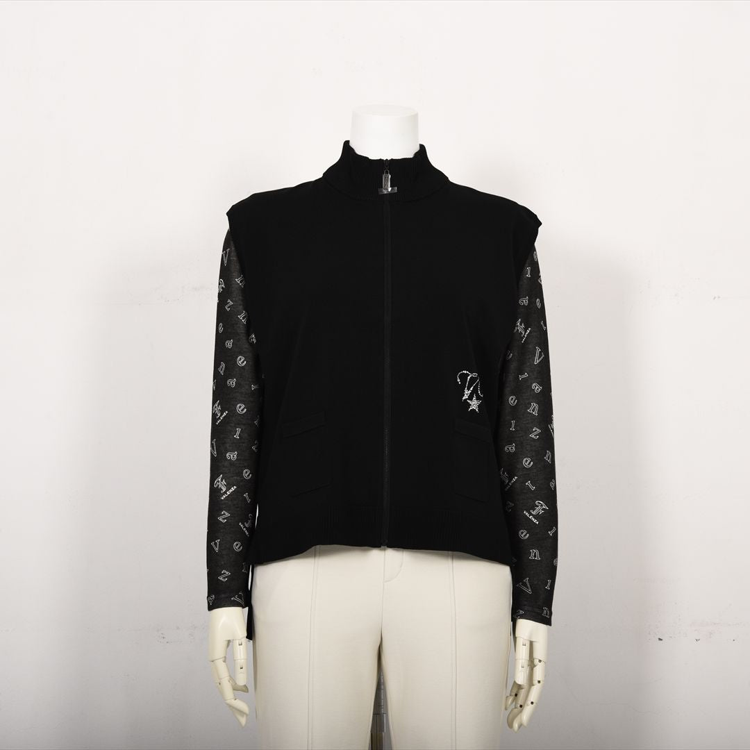 【Lサイズ】フルジップ　ニットベスト　VALENZA　5553600