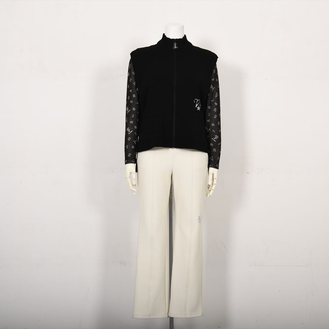 【Lサイズ】フルジップ　ニットベスト　VALENZA　5553600