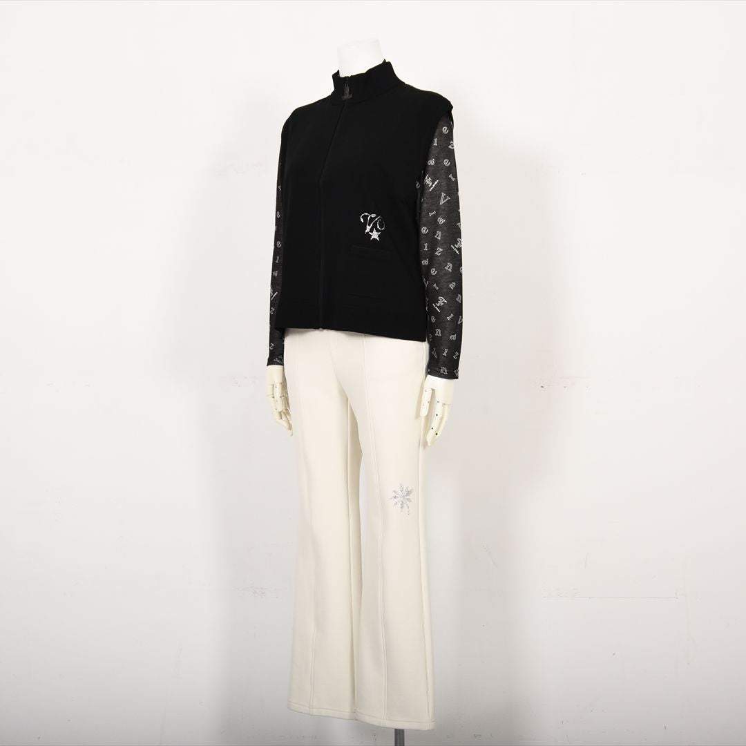 【Lサイズ】フルジップ　ニットベスト　VALENZA　5553600