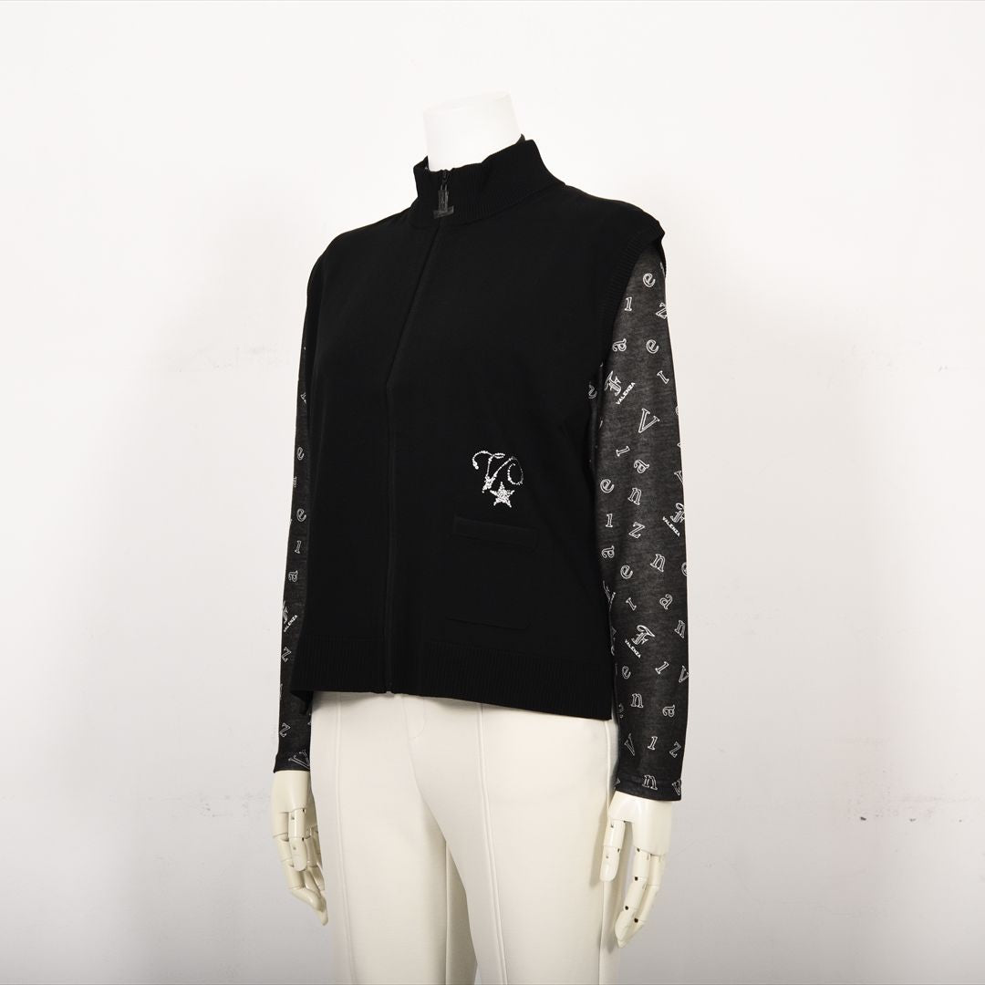 【Lサイズ】フルジップ　ニットベスト　VALENZA　5553600