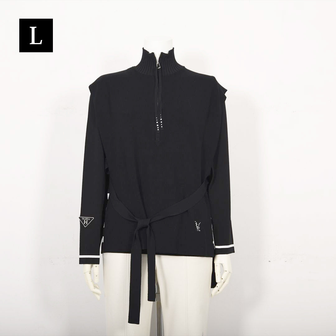 【Lサイズ】ハーフジップ　ニットベスト　VALENZA　5553601