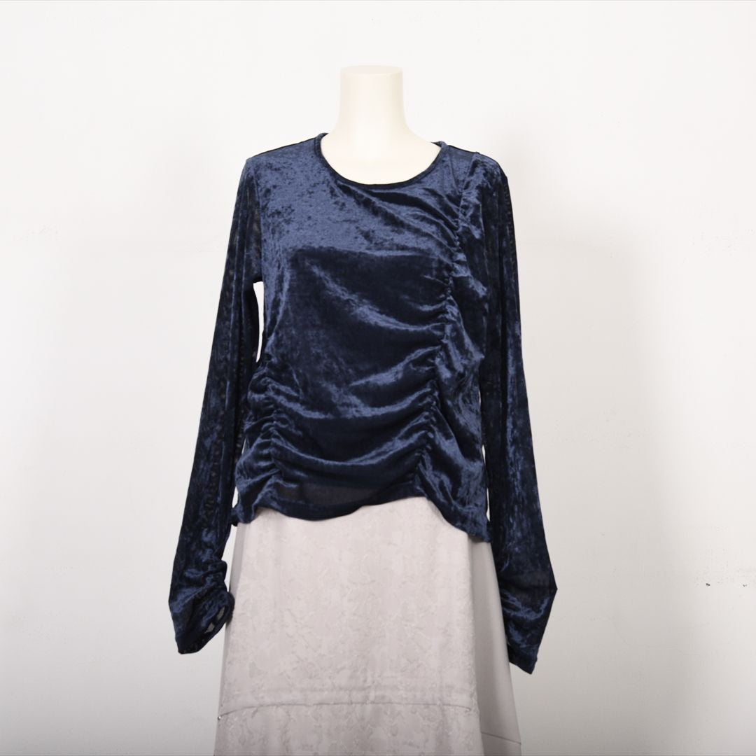 メッシュベロア　切り替えカットソー　B DONNA　6052113