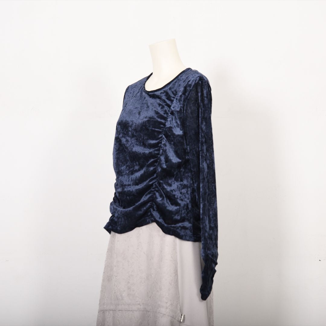 メッシュベロア　切り替えカットソー　B DONNA　6052113