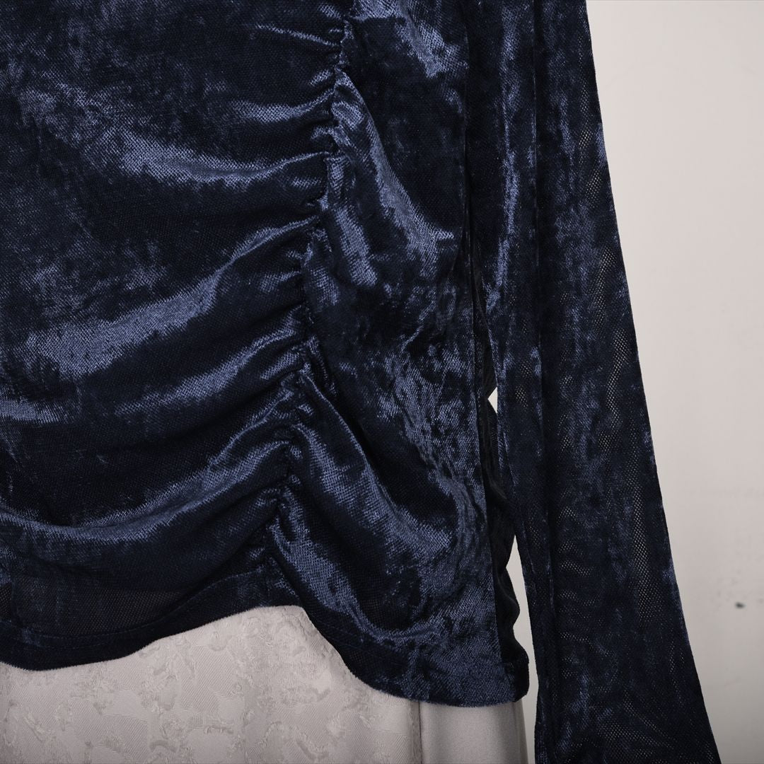 メッシュベロア　切り替えカットソー　B DONNA　6052113