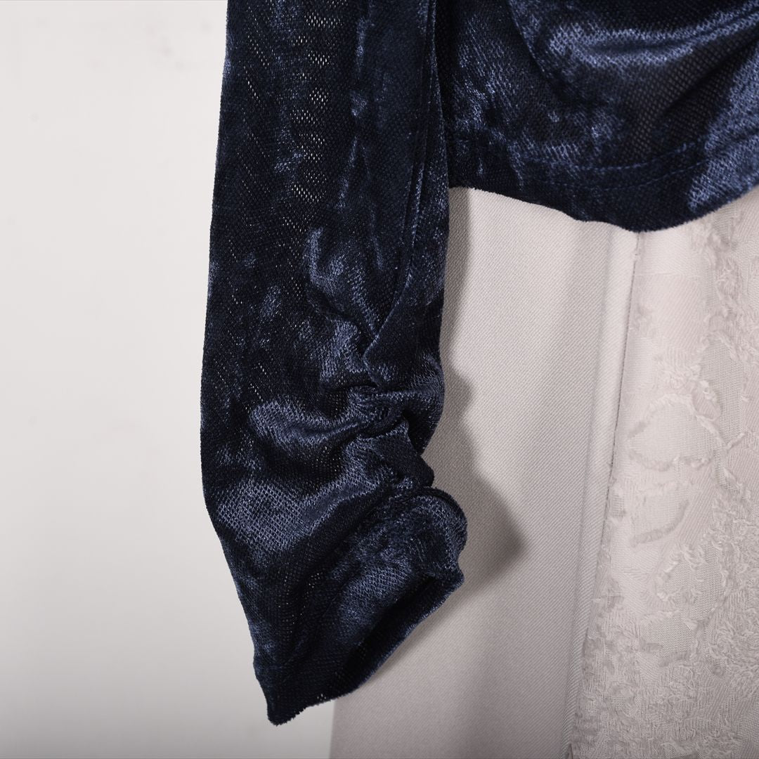 メッシュベロア　切り替えカットソー　B DONNA　6052113