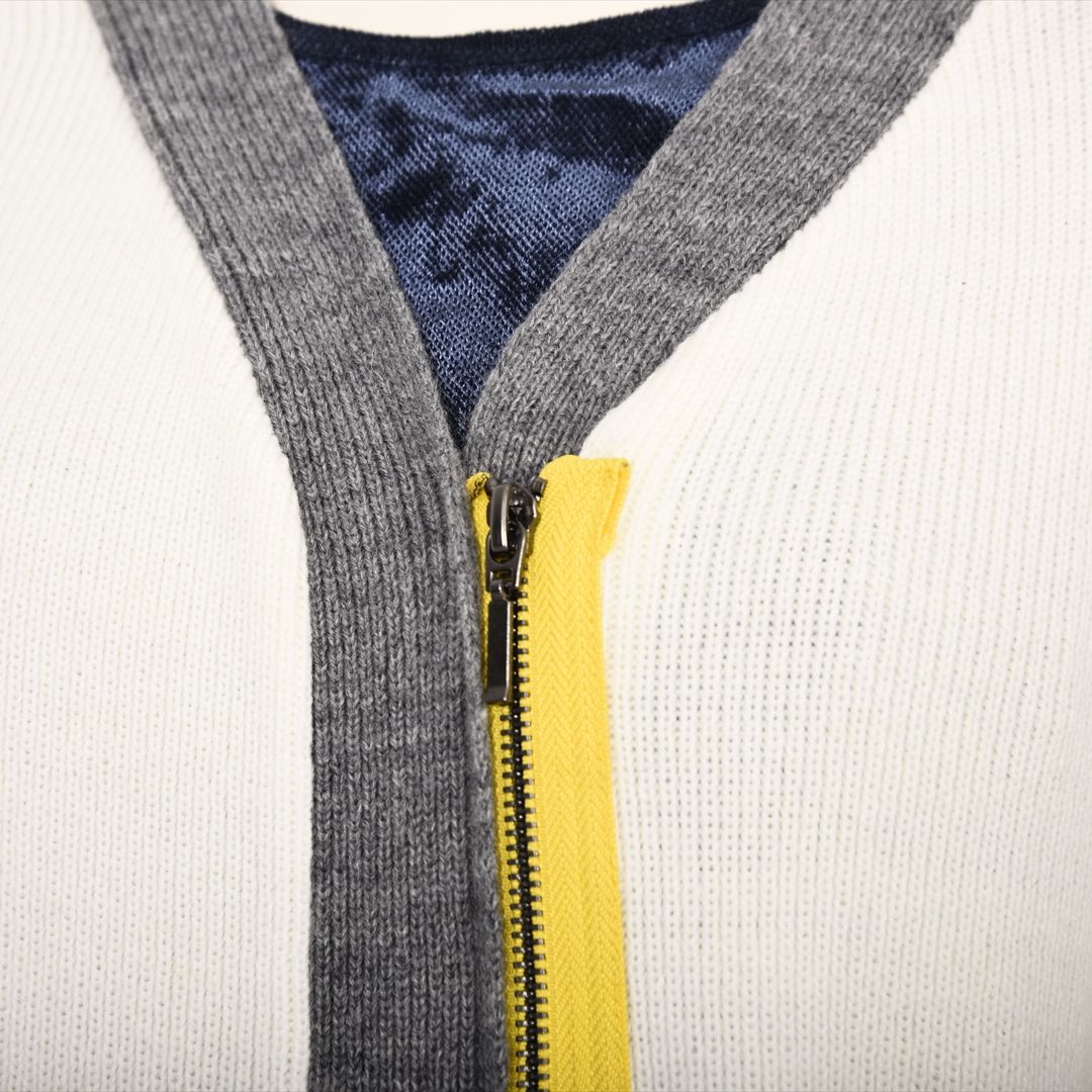 バイカラーファスナー　ニット　B DONNA　6053301