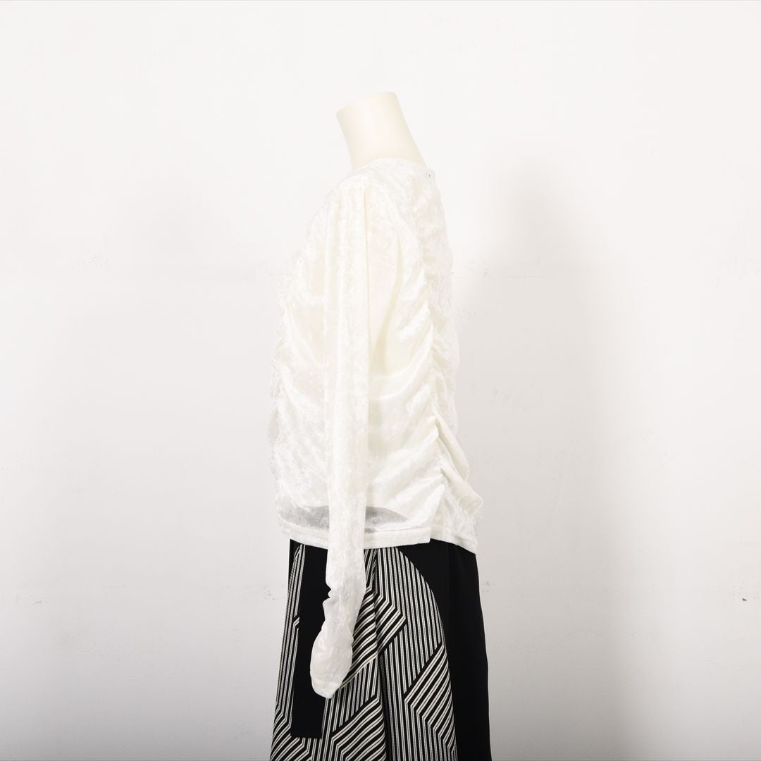 メッシュベロア　切り替えカットソー　B DONNA　6052113