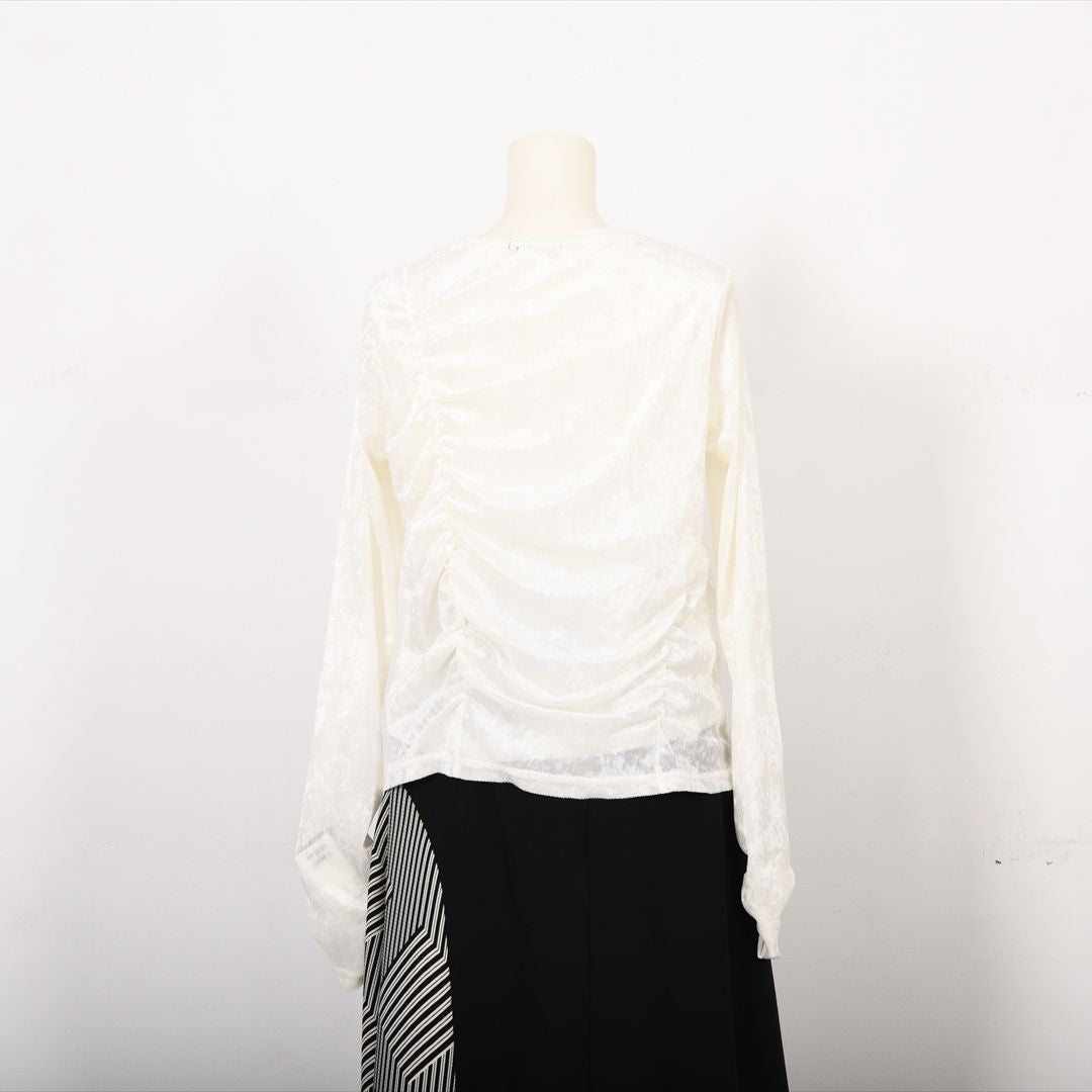 メッシュベロア　切り替えカットソー　B DONNA　6052113