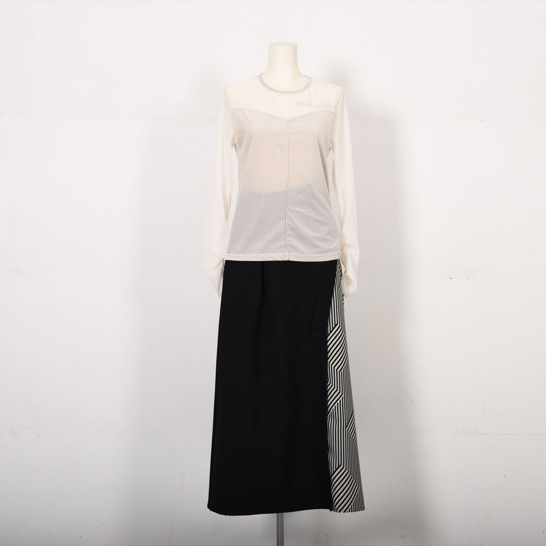 シアーベロア　切り替えカットソー　B DONNA　6052108