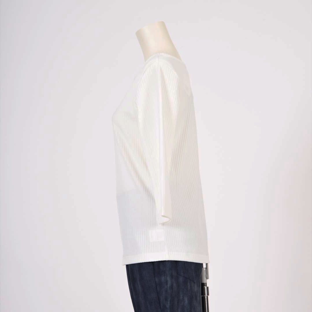 メイストレッチリブ　カシュクール風カットソー　B DONNA　6052106
