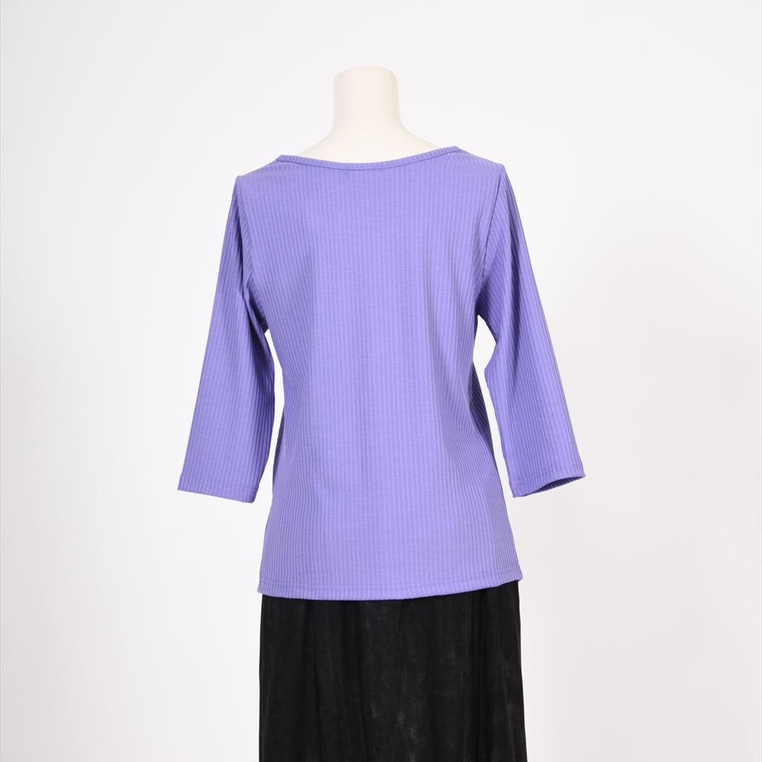 メイストレッチリブ　カシュクール風カットソー　B DONNA　6052106