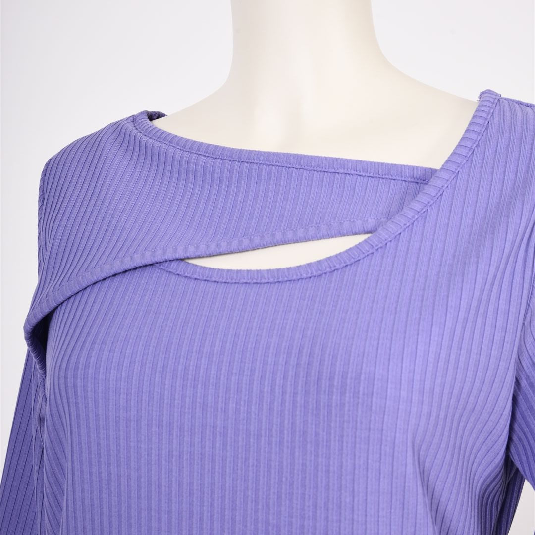 メイストレッチリブ　カシュクール風カットソー　B DONNA　6052106