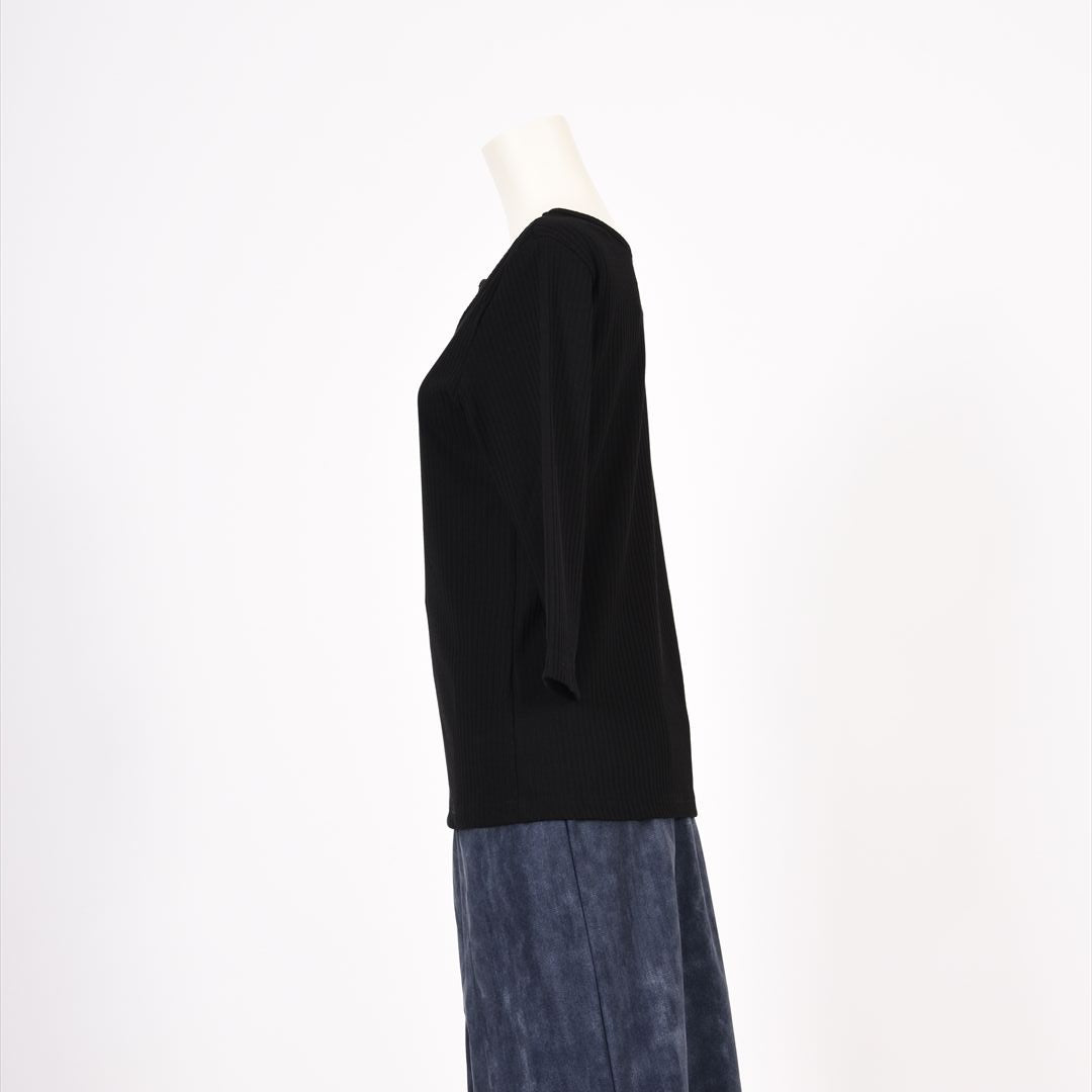 メイストレッチリブ　カシュクール風カットソー　B DONNA　6052106