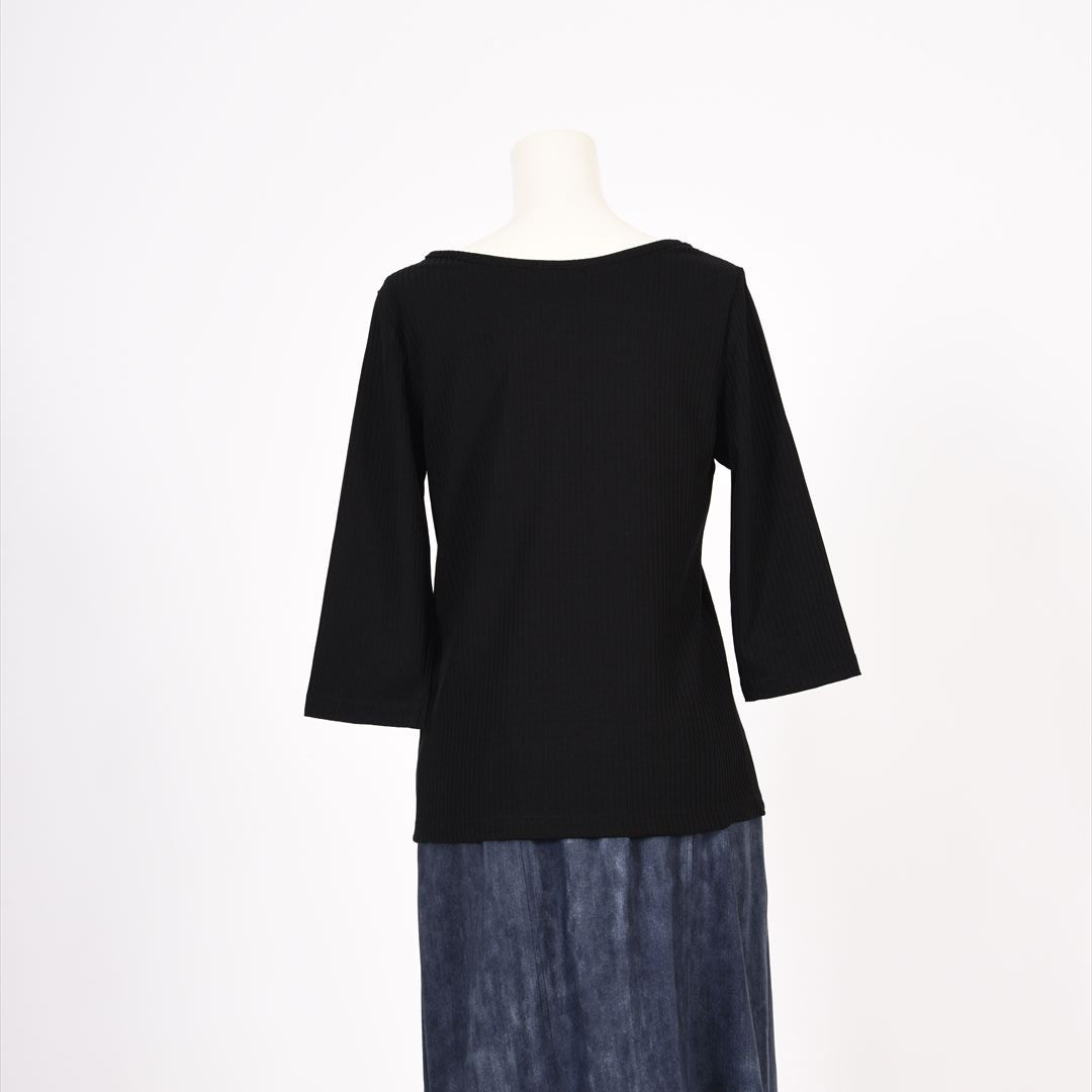 メイストレッチリブ　カシュクール風カットソー　B DONNA　6052106