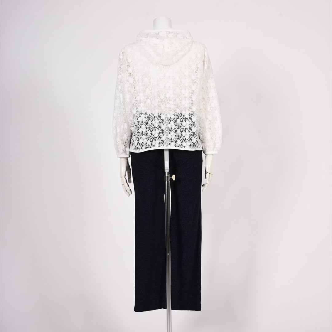 チュール×刺しゅう　フルジップパーカー　MIMO MODA　2557373