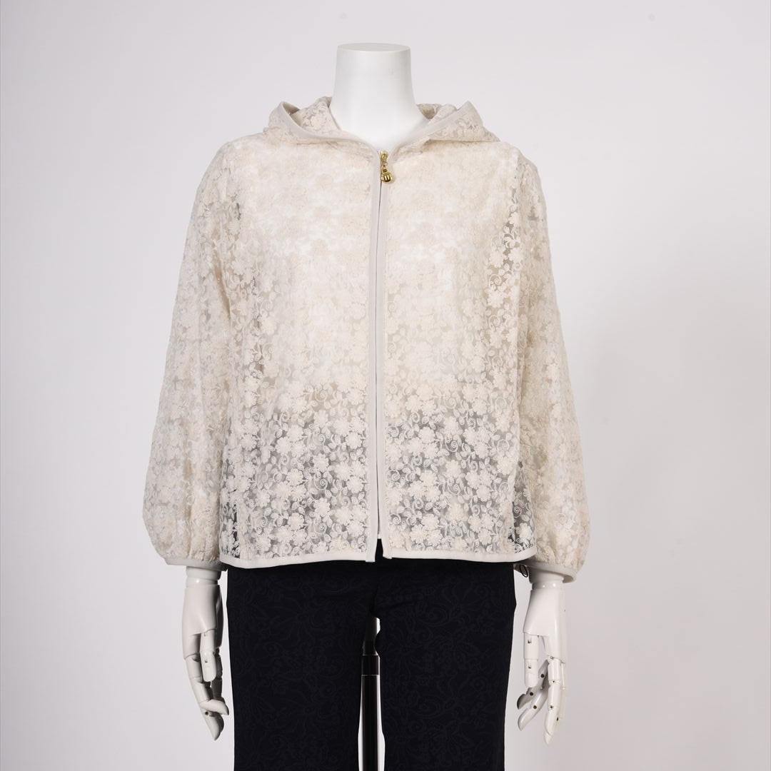 チュール×刺しゅう　フルジップパーカー　MIMO MODA　2557373