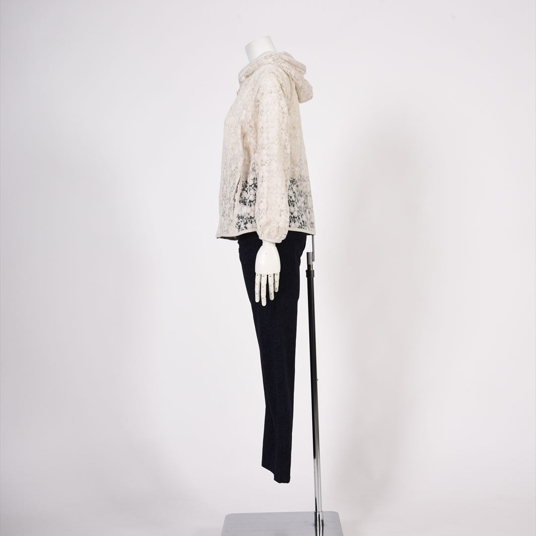 チュール×刺しゅう　フルジップパーカー　MIMO MODA　2557373