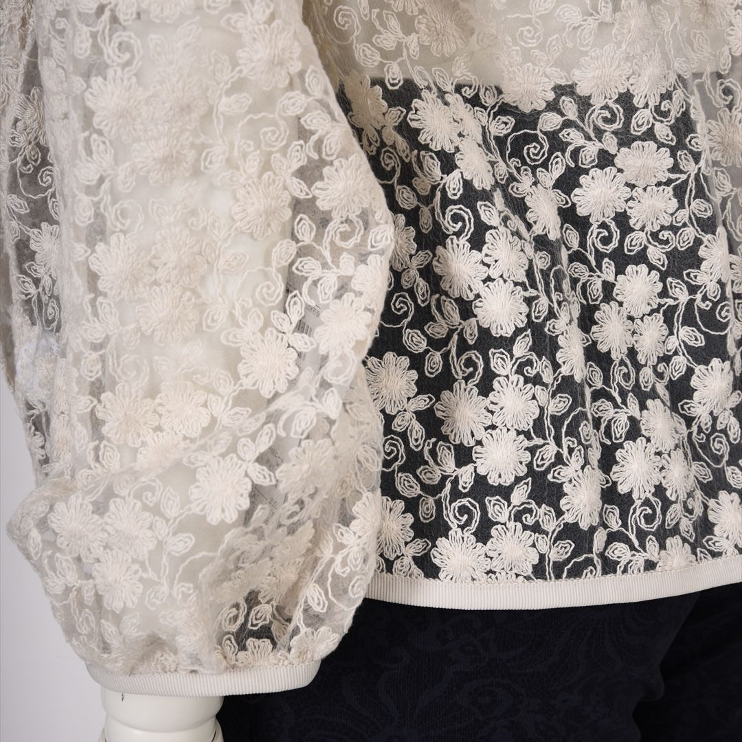 チュール×刺しゅう　フルジップパーカー　MIMO MODA　2557373