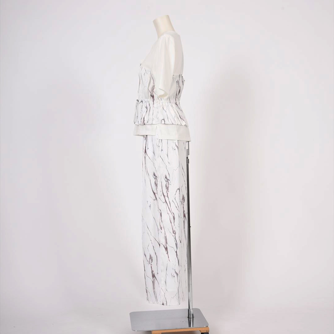 総柄　フレアパンツ　B DONNA　6056100