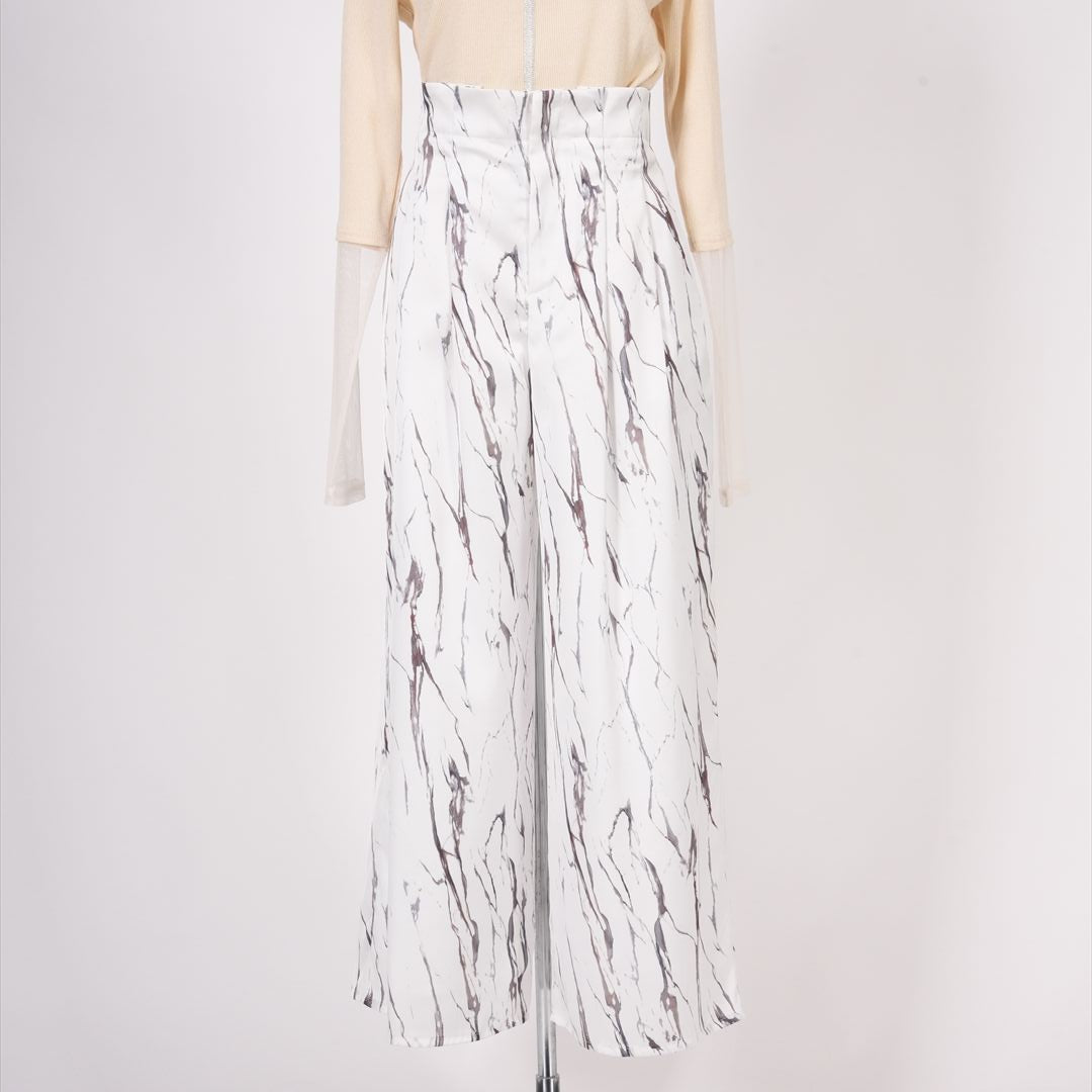 総柄　フレアパンツ　B DONNA　6056100