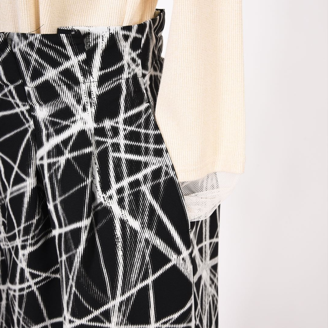 総柄　フレアパンツ　B DONNA　6056100