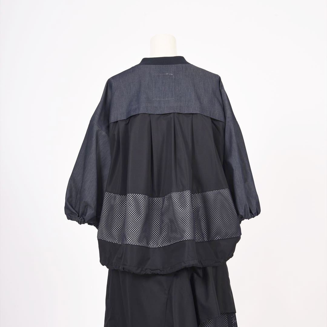 異素材使い　ブルゾン　B DONNA　6057102