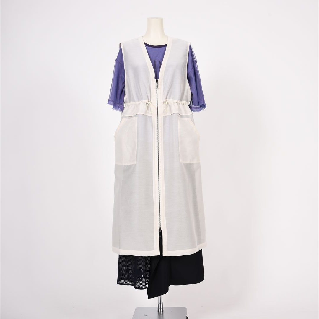 オーガンジー　ロングジレ　B DONNA　6057101