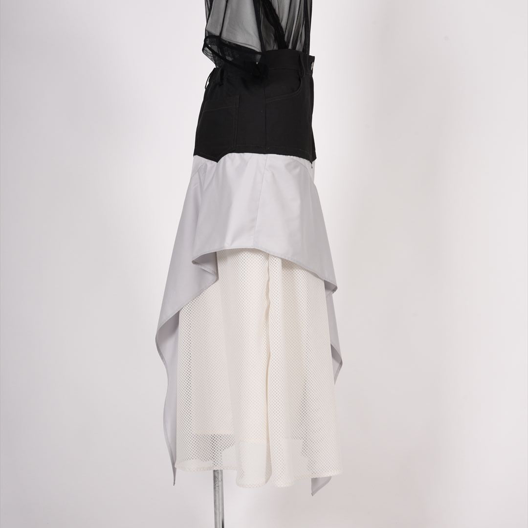 異素材使い　フレアスカート　B DONNA　6055100