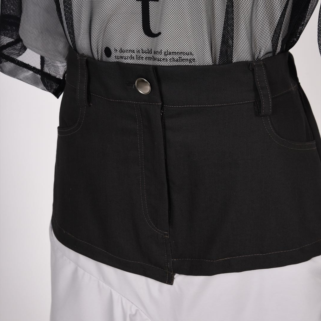 異素材使い　フレアスカート　B DONNA　6055100