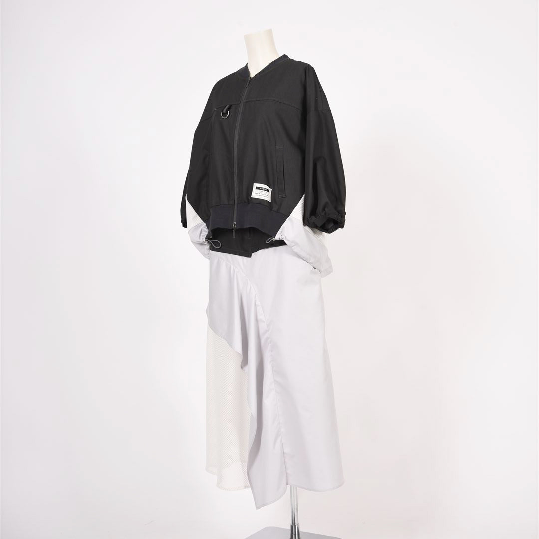 異素材使い　ブルゾン　B DONNA　6057102