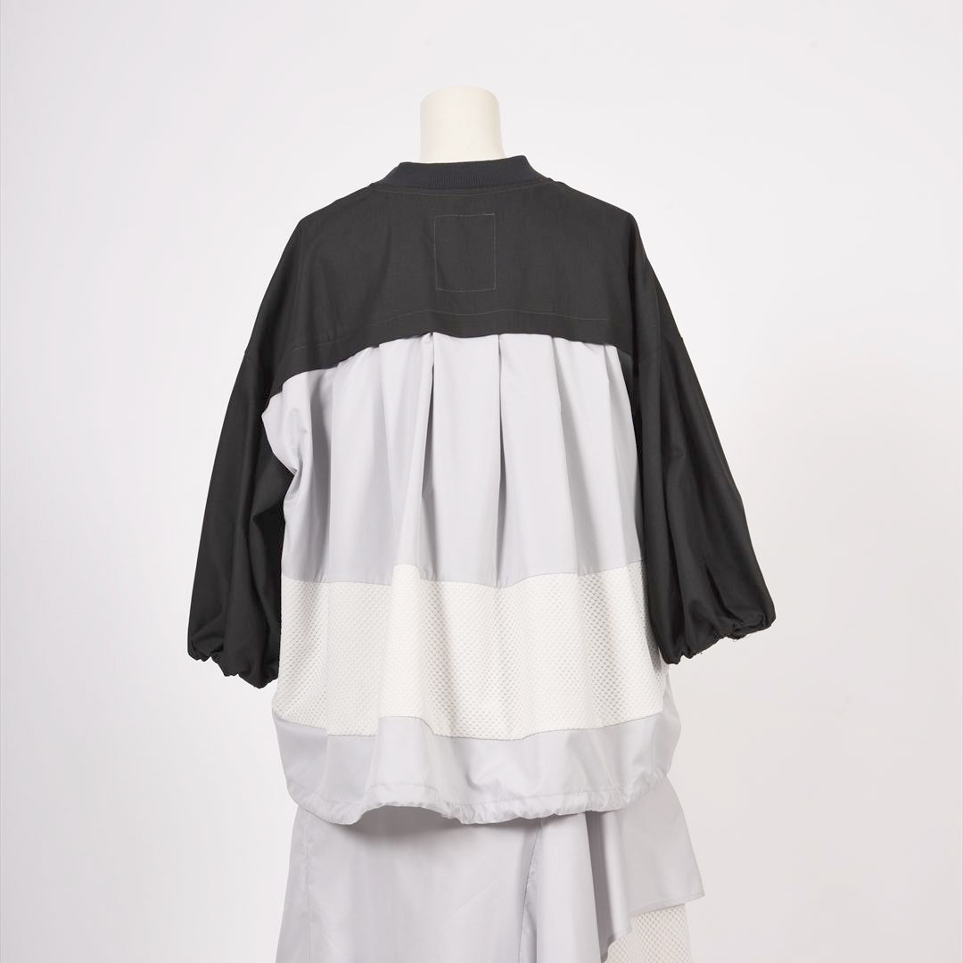 異素材使い　ブルゾン　B DONNA　6057102