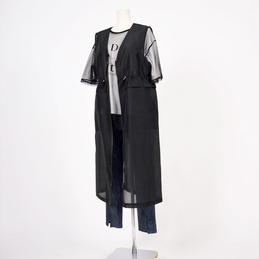 オーガンジー　ロングジレ　B DONNA　6057101