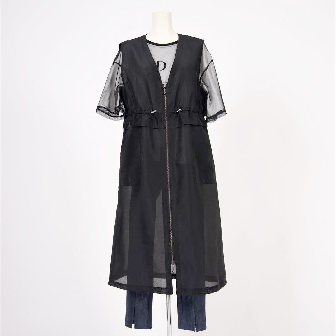 オーガンジー　ロングジレ　B DONNA　6057101