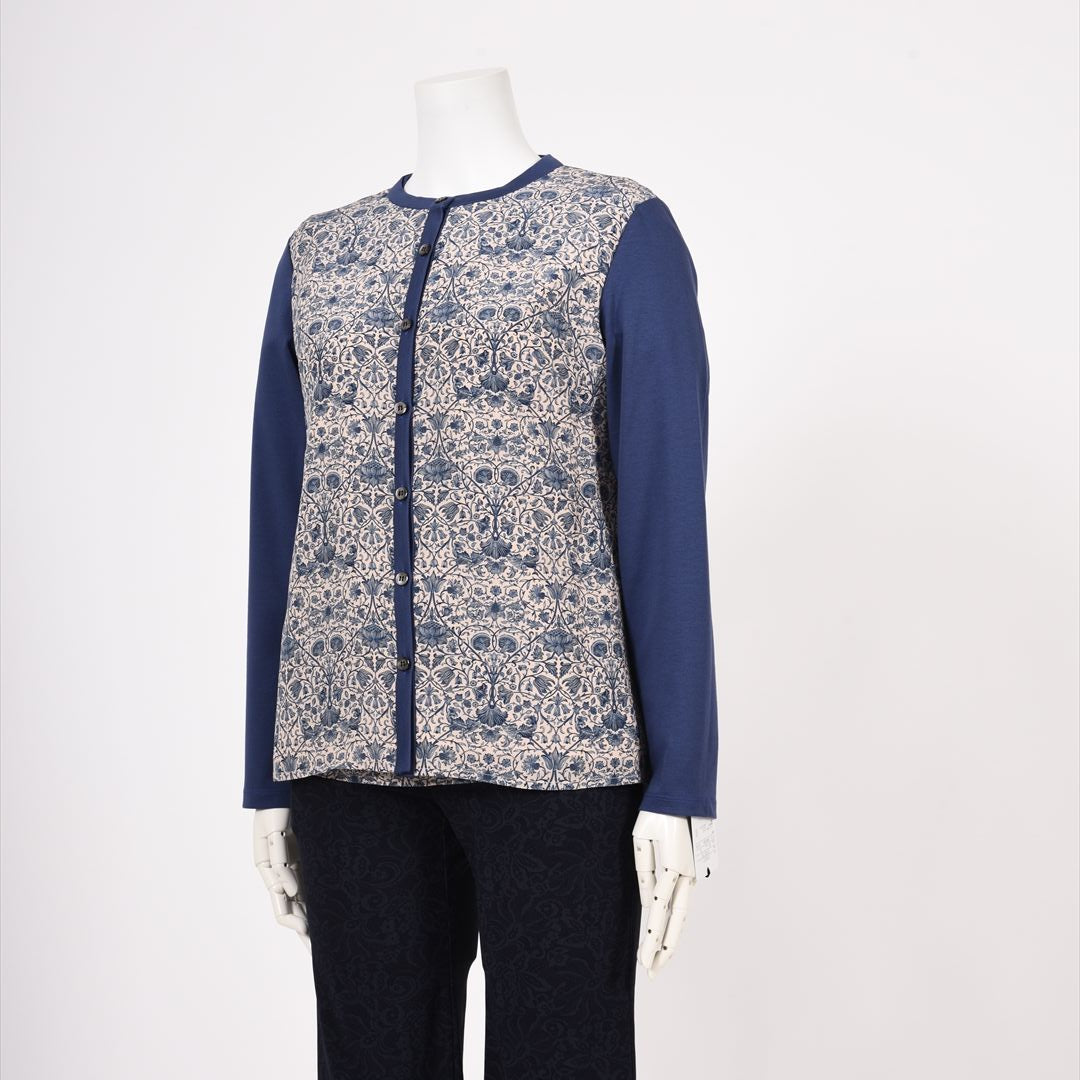 【リバティプリント】配色カーディガン　MIMO MODA　2552371