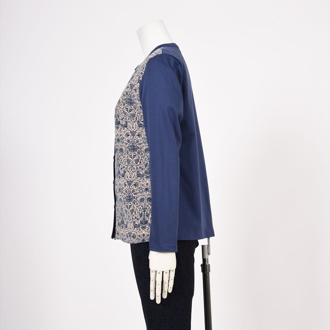 【リバティプリント】配色カーディガン　MIMO MODA　2552371