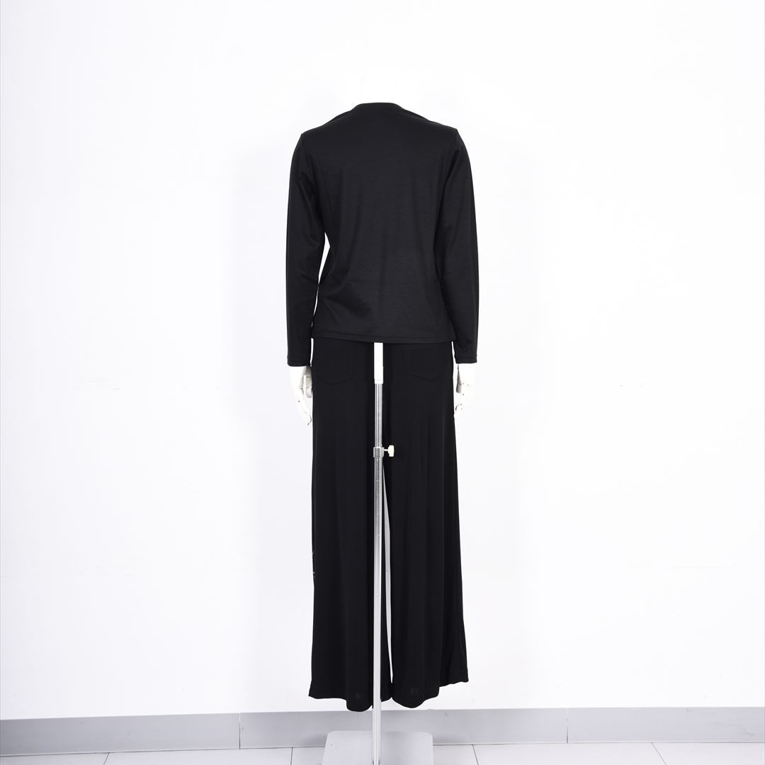 ギザリヨセルスムース　ワンちゃんモチーフ　Vネックカットソー　VALENZA F 5252201